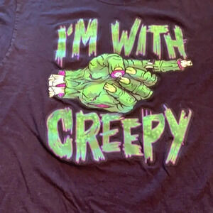 I’m with Creepy Halloween Tee Shirt
